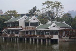 Sammansatta bambu i Xiamen Zhongshan Park